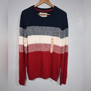 Urban Pipeline Sweater Mens Large Block Color Striped  Retro 90s Style Preppy